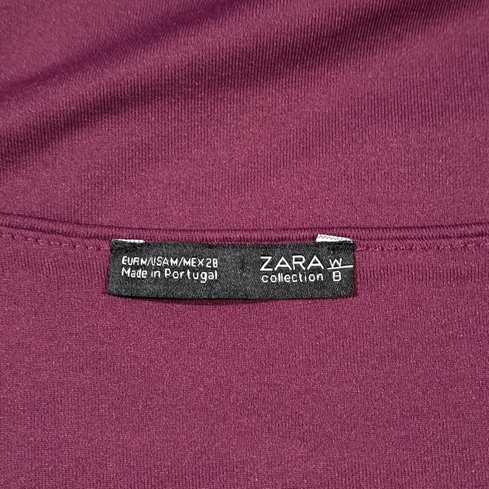 Zara Plum Purple Classic Minimalist Square Neck Sleeveless Contour Top Womens M - Picture 5 of 6